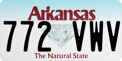 AR license plate 772VWV
