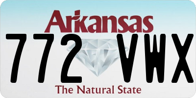 AR license plate 772VWX