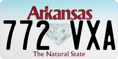 AR license plate 772VXA