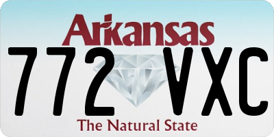 AR license plate 772VXC
