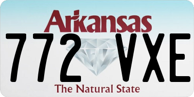 AR license plate 772VXE
