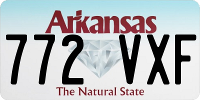AR license plate 772VXF
