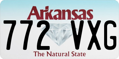 AR license plate 772VXG