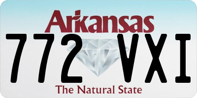 AR license plate 772VXI