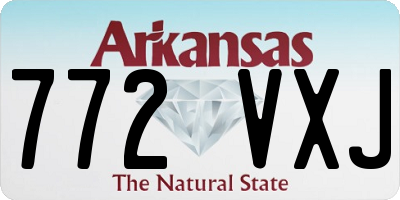 AR license plate 772VXJ