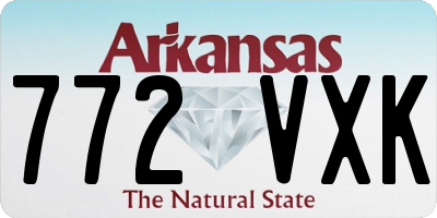 AR license plate 772VXK