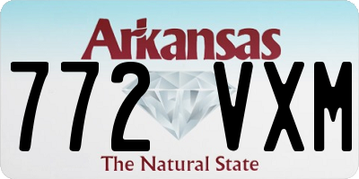 AR license plate 772VXM