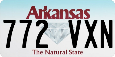 AR license plate 772VXN