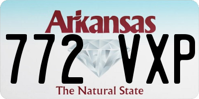AR license plate 772VXP