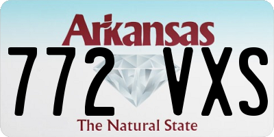AR license plate 772VXS