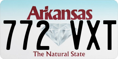 AR license plate 772VXT