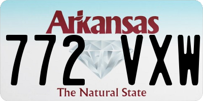 AR license plate 772VXW