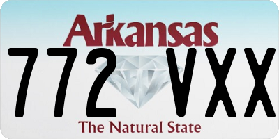 AR license plate 772VXX