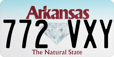 AR license plate 772VXY