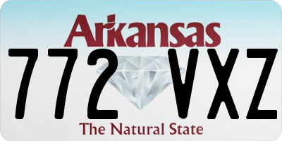 AR license plate 772VXZ