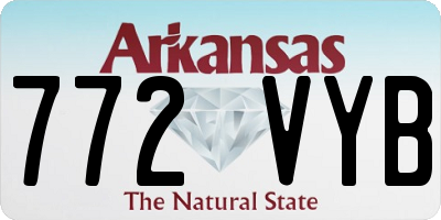 AR license plate 772VYB