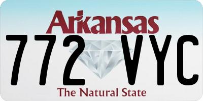 AR license plate 772VYC
