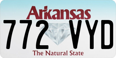AR license plate 772VYD