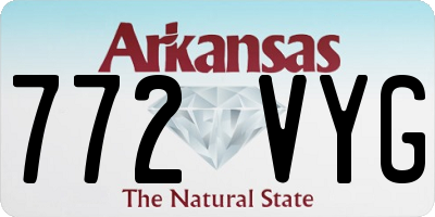 AR license plate 772VYG