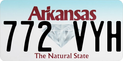AR license plate 772VYH