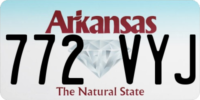 AR license plate 772VYJ