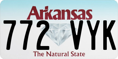 AR license plate 772VYK