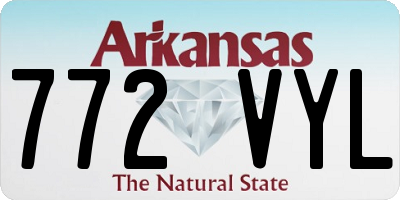 AR license plate 772VYL