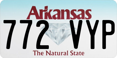AR license plate 772VYP