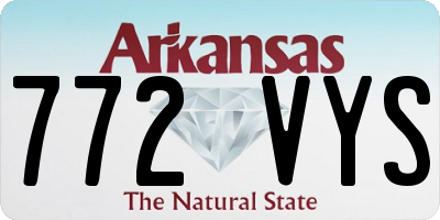 AR license plate 772VYS
