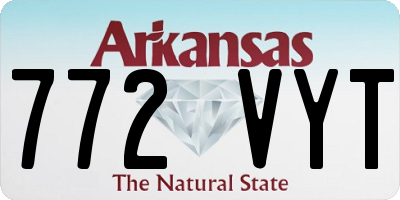AR license plate 772VYT