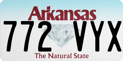 AR license plate 772VYX