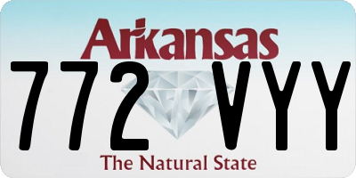 AR license plate 772VYY