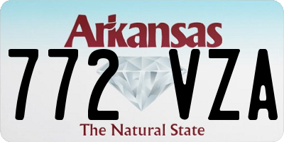 AR license plate 772VZA