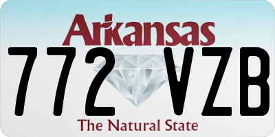 AR license plate 772VZB