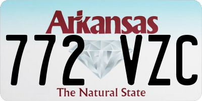 AR license plate 772VZC