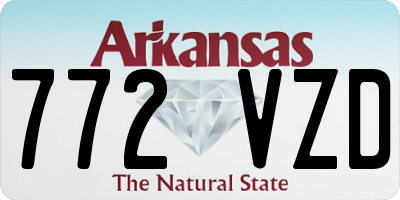 AR license plate 772VZD