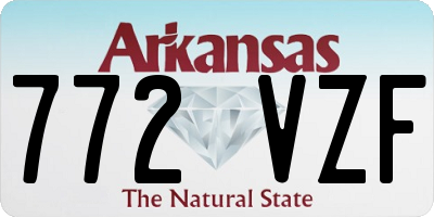 AR license plate 772VZF