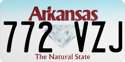 AR license plate 772VZJ