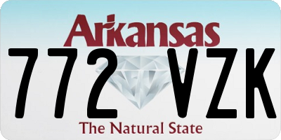 AR license plate 772VZK