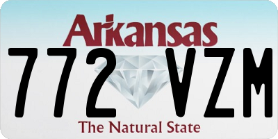 AR license plate 772VZM