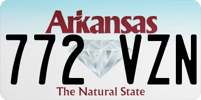 AR license plate 772VZN