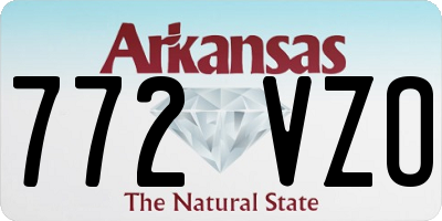 AR license plate 772VZO