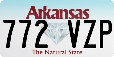 AR license plate 772VZP