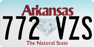 AR license plate 772VZS