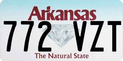 AR license plate 772VZT