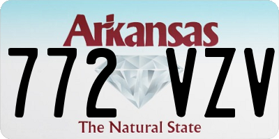 AR license plate 772VZV