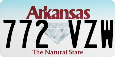 AR license plate 772VZW