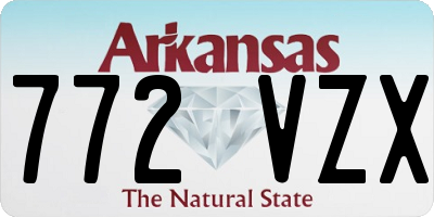 AR license plate 772VZX