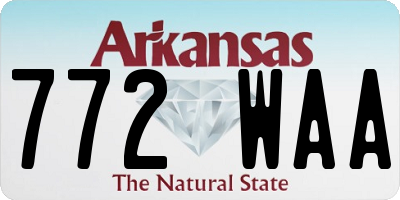 AR license plate 772WAA