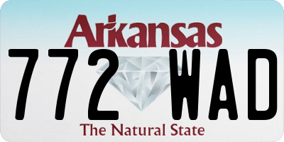 AR license plate 772WAD